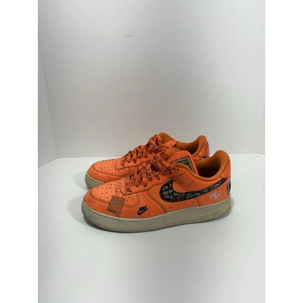 Nike Air Force 1 Low Just‎ Do It- Orange/Black/White AR7719-800 - Men's Size 9